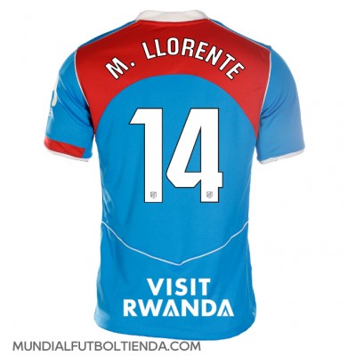 Camiseta Atletico Madrid Marcos Llorente #14 Tercera Equipación Replica 2025-26 para mujer mangas cortas Camiseta Atletico Madrid Marcos Llorente #14 Tercera Equipación Replica 2025-26 para mujer mangas cortas